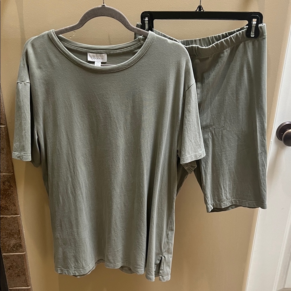 Topshop Shirt and Bike Short Set